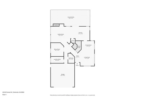 Floorplan - 33146 Terrace, Temecula, CA 92592 photo 2 of 3