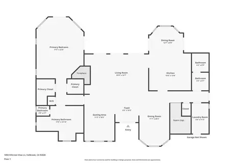 Floorplan - 1094 Hillcrest View Ln, Fallbrook, CA 92028 photo 1 of 2