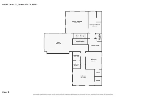 Floorplan - 46236 Teton, Temecula, CA 92592 photo 2 of 3
