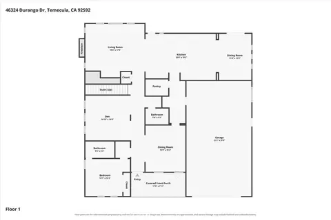 Floorplan - 46324 Durango Dr, Temecula, CA 92592 photo 2 of 4