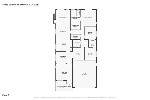 Floorplan - 41769 Vardon Dr, Temecula, CA 92591 photo 1 of 1