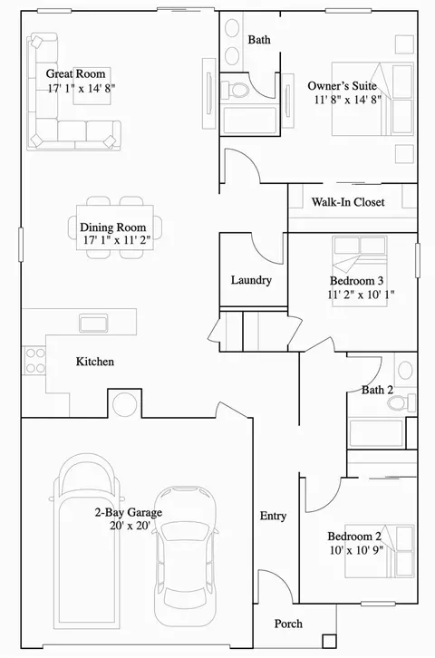 Floorplan - 14384 Aurora Ct, Hesperia, CA 92345 photo 1 of 1