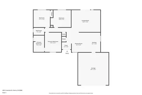 Floorplan - 4581 Crestview Dr, Norco, CA 92860 photo 1 of 1