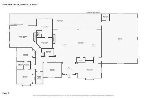 Floorplan - 4574 Valle Del Sol, Bonsall, CA 92003 photo 1 of 2