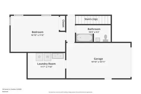 Floorplan - 532 Sunset, Crestline, CA 92325 photo 2 of 3