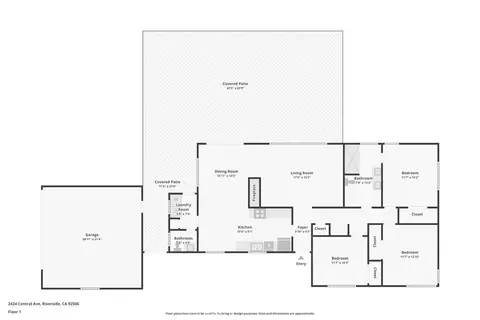 Floorplan - 2424 Central, Riverside, CA 92506 photo 1 of 1
