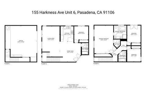 Floorplan - 155 Harkness Ave #6, Pasadena, CA 91106 photo 1 of 4