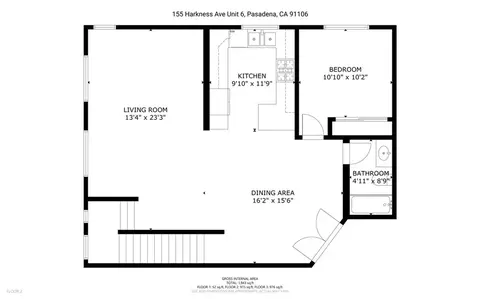 Floorplan - 155 Harkness Ave #6, Pasadena, CA 91106 photo 3 of 4