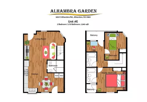 Floorplan - 300 E Alhambra Rd #E, Alhambra, CA 91801 photo 1 of 1