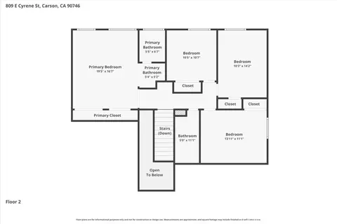 Floorplan - 809 E Cyrene St, Carson, CA 90746 photo 2 of 3