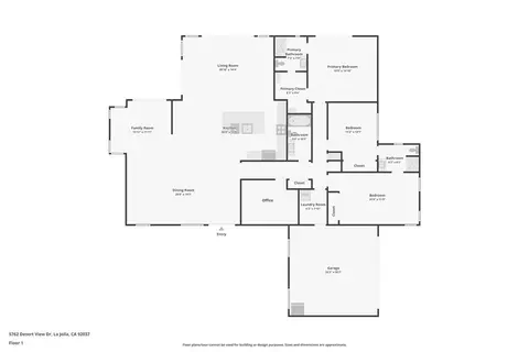 Floorplan - 5762 Desert View Dr, La Jolla, CA 92037 photo 1 of 1