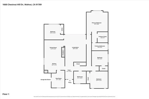 Floorplan - 1668 Chestnut Hl, Walnut, CA 91789 photo 1 of 1