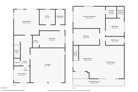 Floorplan - 137 Santa Monica Ave, Oxnard, CA 93035 photo 2 of 2