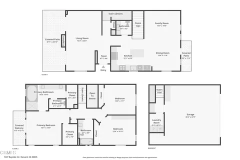 Floorplan - 1337 Bayside Cir, Oxnard, CA 93035 photo 4 of 4