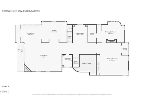 Floorplan - 5331 Wavecrest Way, Oxnard, CA 93035 photo 4 of 6