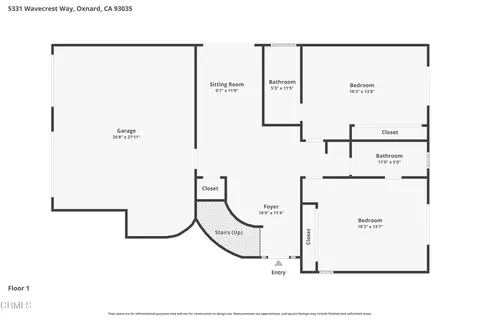 Floorplan - 5331 Wavecrest Way, Oxnard, CA 93035 photo 3 of 6