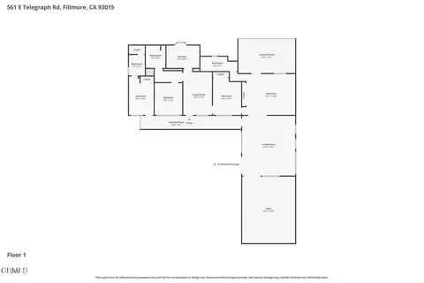 Floorplan - 561 E Telegraph Rd, Fillmore, CA 93015 photo 1 of 4
