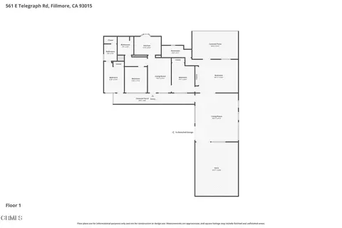 Floorplan - 561 E Telegraph Rd, Fillmore, CA 93015 photo 3 of 4