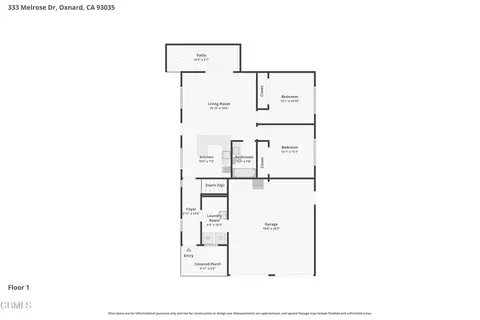 Floorplan - 333 Melrose Dr, Oxnard, CA 93035 photo 2 of 5
