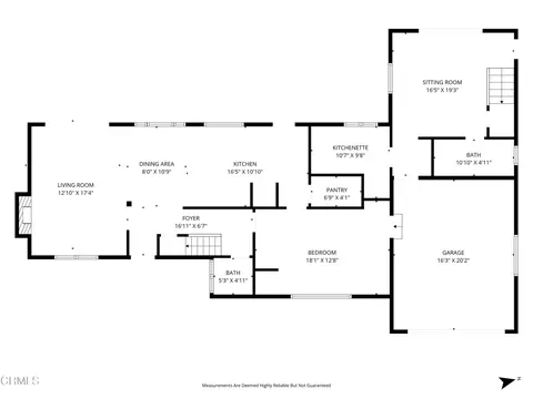 Floorplan - 883 Moreno Dr, Ojai, CA 93023 photo 2 of 3