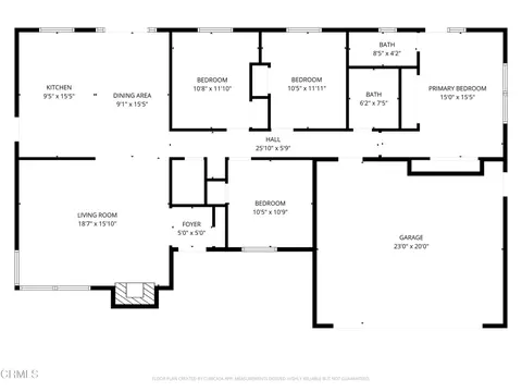 Floorplan - 1402 Drown Ave, Ojai, CA 93023 photo 1 of 1