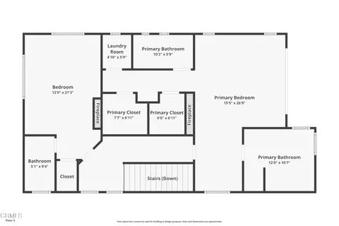 Floorplan - 3349 Ocean Dr, Oxnard, CA 93035 photo 4 of 5