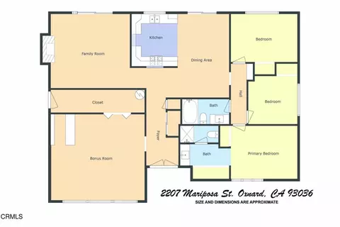 Floorplan - 2207 Mariposa St, Oxnard, CA 93036 photo 1 of 1