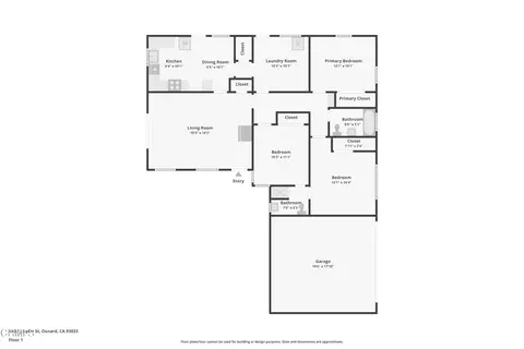 Floorplan - 456 E Poplar St, Oxnard, CA 93033 photo 1 of 1