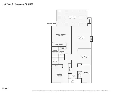 Floorplan - 1052 Seco, Pasadena, CA 91103 photo 1 of 1