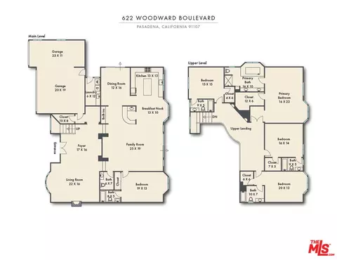 Floorplan - 622 Woodward Blvd, Pasadena, CA 91107 photo 1 of 2