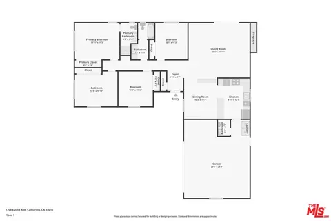 Floorplan - 1708 Euclid Ave, Camarillo, CA 93010 photo 1 of 1