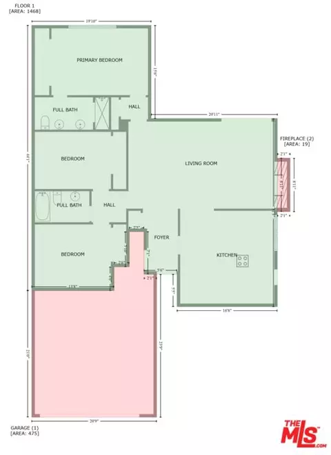 Floorplan - 650 Elsmere Dr, Carson, CA 90746 photo 1 of 2
