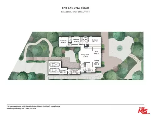 Floorplan - 870 Laguna Rd, Pasadena, CA 91105 photo 1 of 1