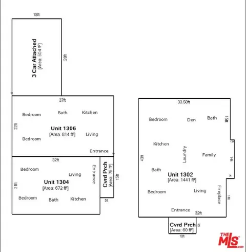 Floorplan - 1302 E Villa St, Pasadena, CA 91106 photo 1 of 1