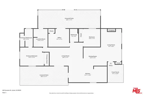 Floorplan - 640 Foreston Dr, Acton, CA 93510 photo 1 of 1