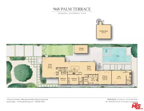 Floorplan - 968 Palm Ter, Pasadena, CA 91104 photo 1 of 1