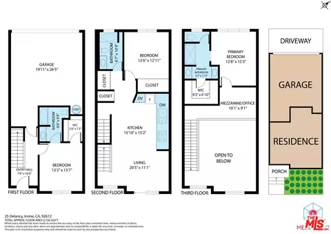 Floorplan - 25 Delancy, Irvine, CA 92612 photo 1 of 1