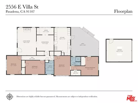 Floorplan - 2556 E Villa St, Pasadena, CA 91107 photo 1 of 1