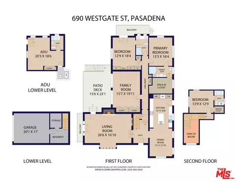 Floorplan - 690 Westgate St, Pasadena, CA 91103 photo 1 of 1