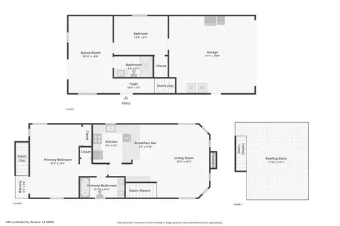 Floorplan - 109 Los Robles St, Oxnard, CA 93035 photo 1 of 1