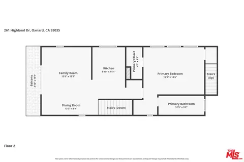 Floorplan - 261 Highland, Oxnard, CA 93035 photo 3 of 4