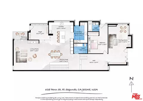 Floorplan - 628 Penn St, El Segundo, CA 90245 photo 2 of 3