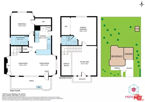 Floorplan - 1044 G Ln, Big Bear City, CA 92314 photo 1 of 1