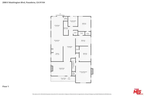 Floorplan - 2080 E Washington Blvd, Pasadena, CA 91104 photo 1 of 2