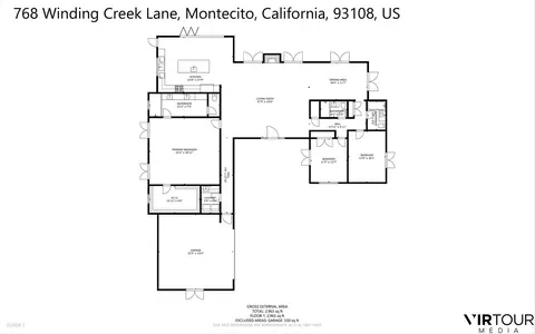 Floorplan - 768 Winding Creek Ln, Montecito, CA 93108 photo 1 of 1