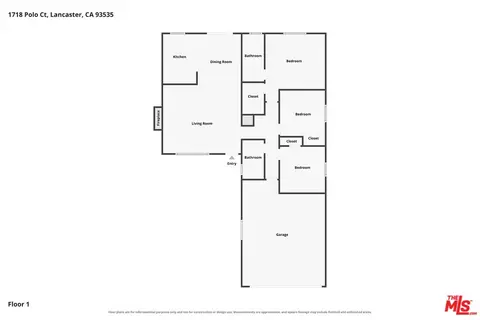 Floorplan - 1718 Polo Ct, Lancaster, CA 93535 photo 1 of 1