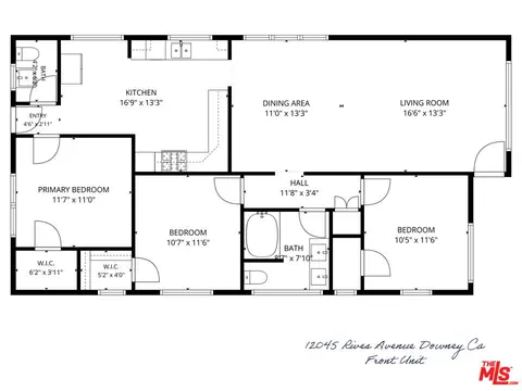 Floorplan - 12045 Rives Ave, Downey, CA 90242 photo 1 of 2