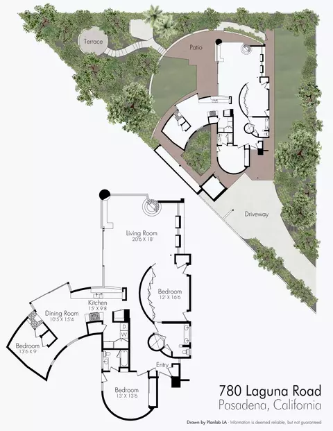 Floorplan - 780 Laguna Rd, Pasadena, CA 91105 photo 1 of 2