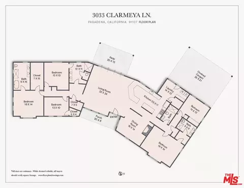 Floorplan - 3033 Clarmeya Ln, Pasadena, CA 91107 photo 1 of 2