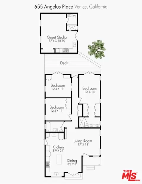 Floorplan - 655 Angelus Pl, Venice, CA 90291 photo 1 of 1